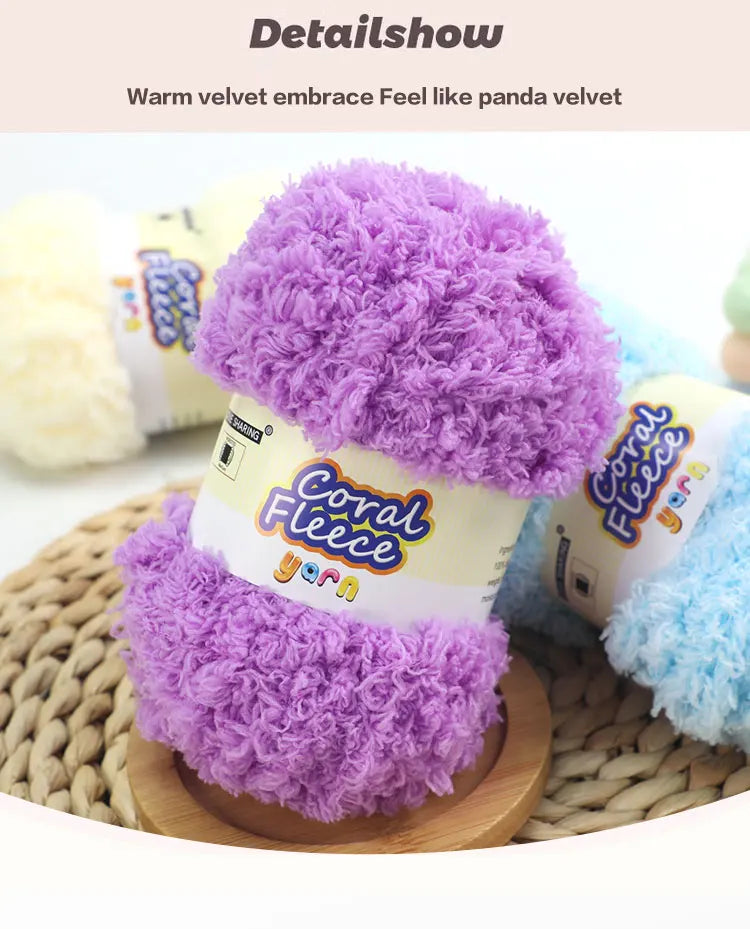 Soft Coral Yarn – Fluffy, Skin-Friendly Knitting Yarn for Sweaters, Scarves & DIY Winter Wearables