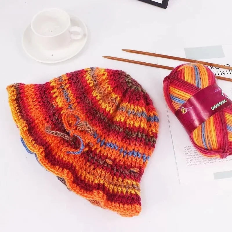 300g Gradient Long-Section Dyed Wool Yarn Set (3 Pieces) – Soft Hand-Knitting Yarn for Sweaters, Shawls, Hats & Scarves