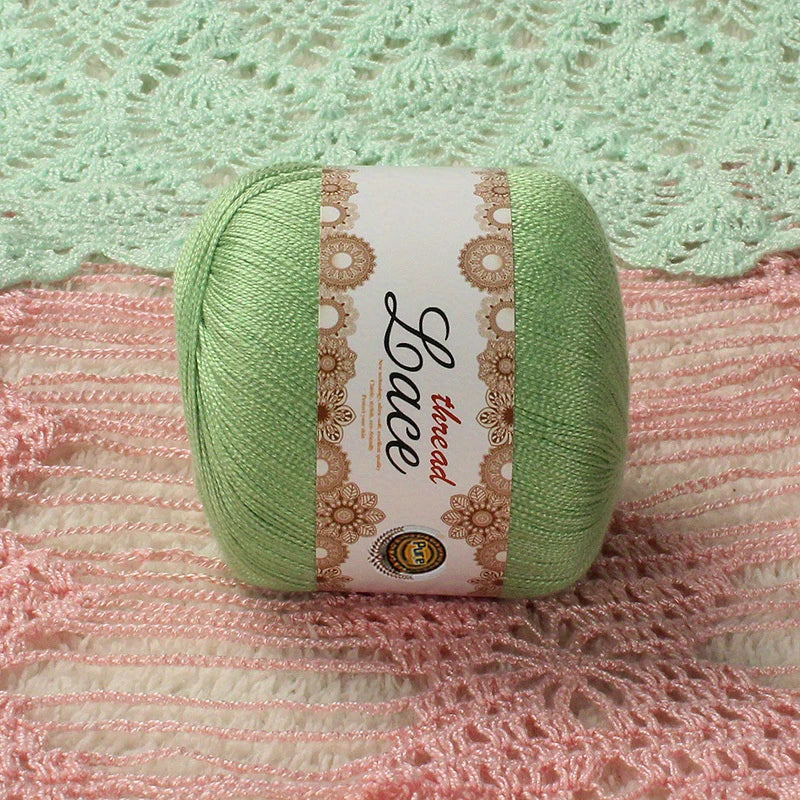 200g No. 8 Pearl Lace Yarn (4 Skeins) – Fine Crochet & Knitting Yarn for Shawls, Summer Sweaters, Scarves & Hats