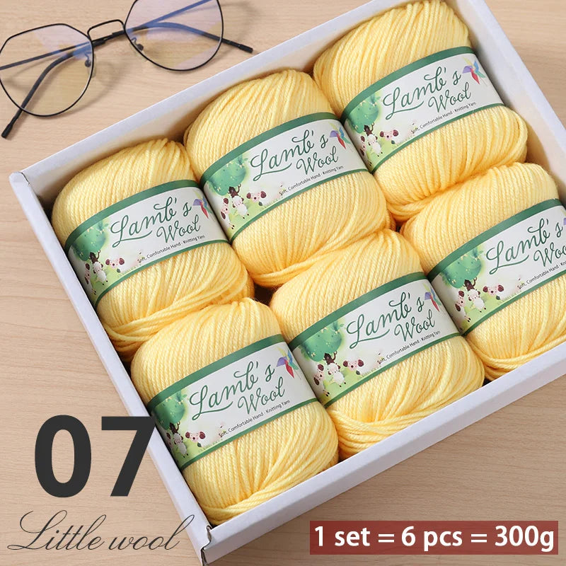 Very Soft Lamb Wool Yarn – Medium-Thick High-Quality Wool for Knitting Sweaters, Scarves & Accessories