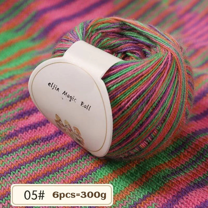 300g Premium Gradient Fine Wool Yarn – Soft Knitting & Crochet Yarn for Sweaters, Scarves, Hats & Shawls (DIY Craft Yarn Balls)