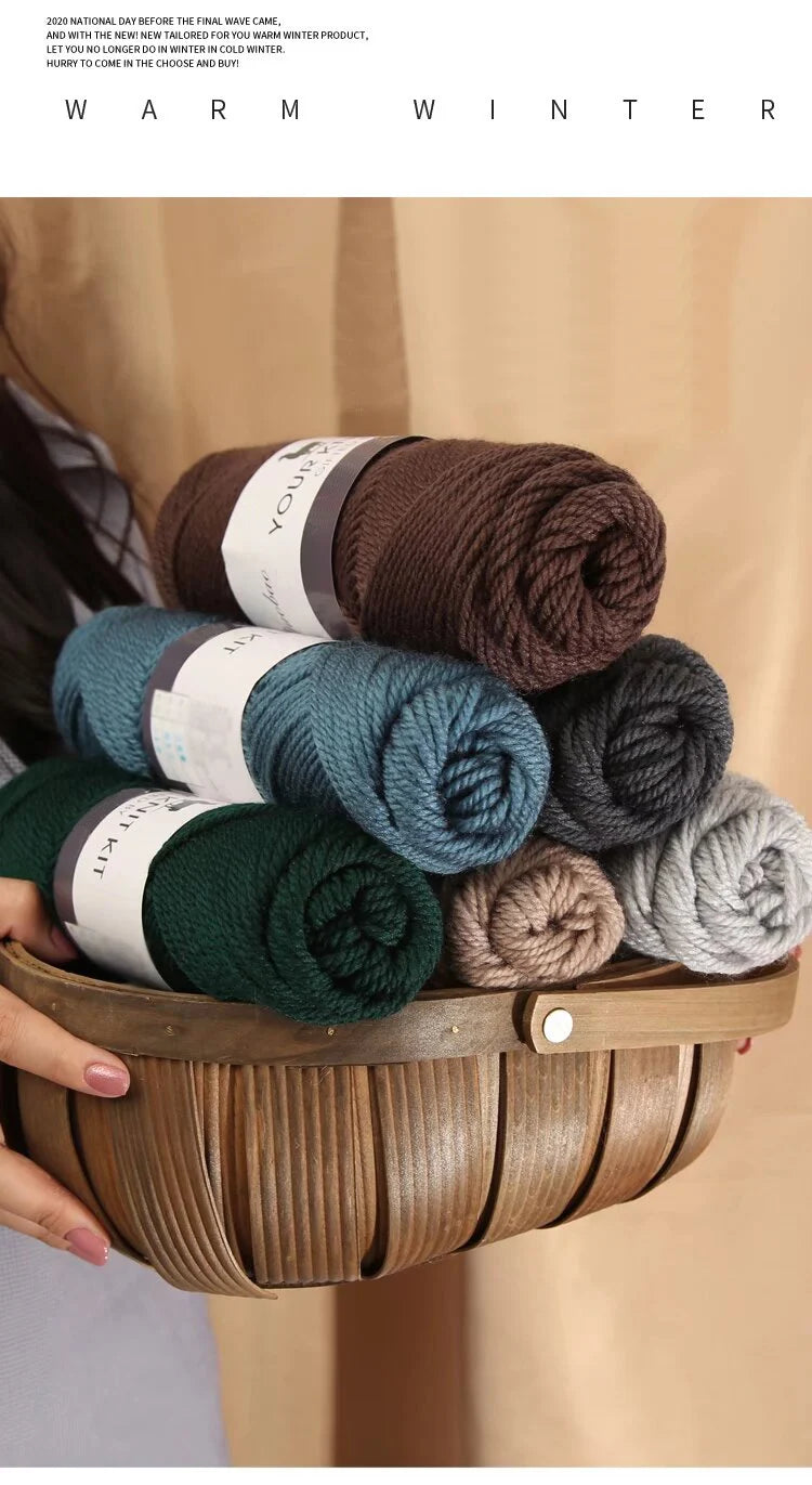 400g Alpaca Wool Yarn – Thick Pure Wool Knitting Yarn for Sweaters, Shawls & Scarves (4 Pieces/Pack)