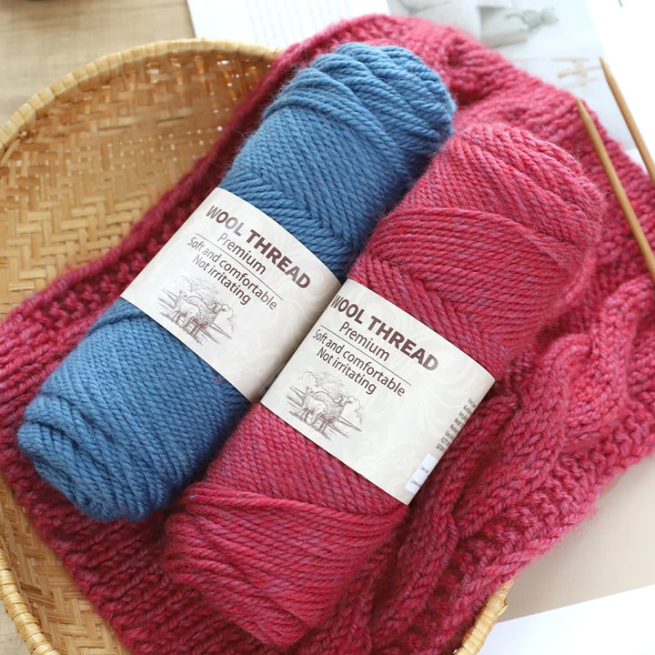 500g Thick Alpaca Wool Yarn – 245 Needle Knitting Yarn for Sweaters, Jackets & Accessories