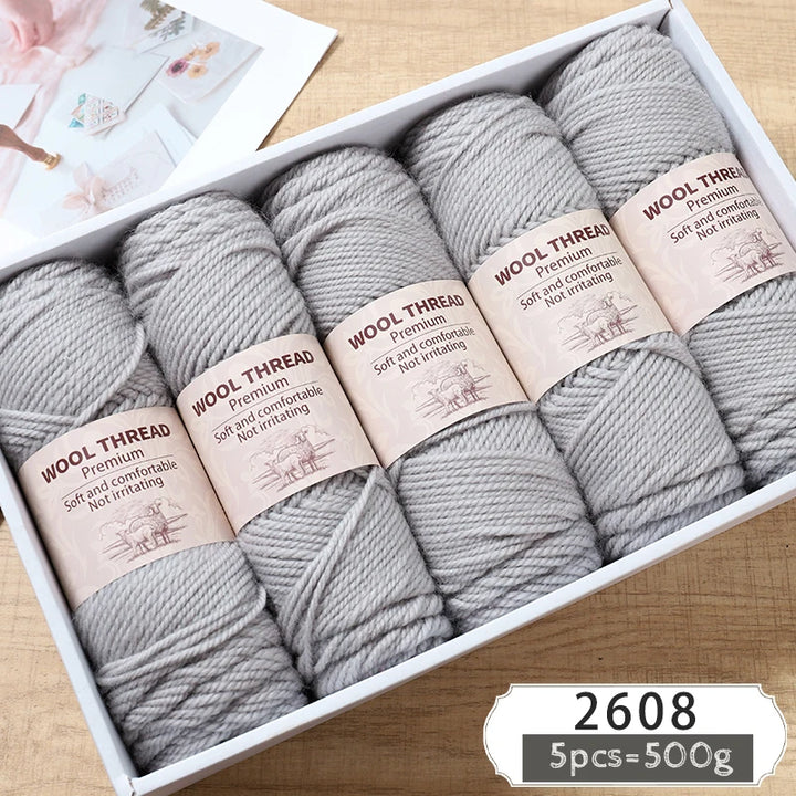 500g Thick Alpaca Wool Yarn – 245 Needle Knitting Yarn for Sweaters, Jackets & Accessories
