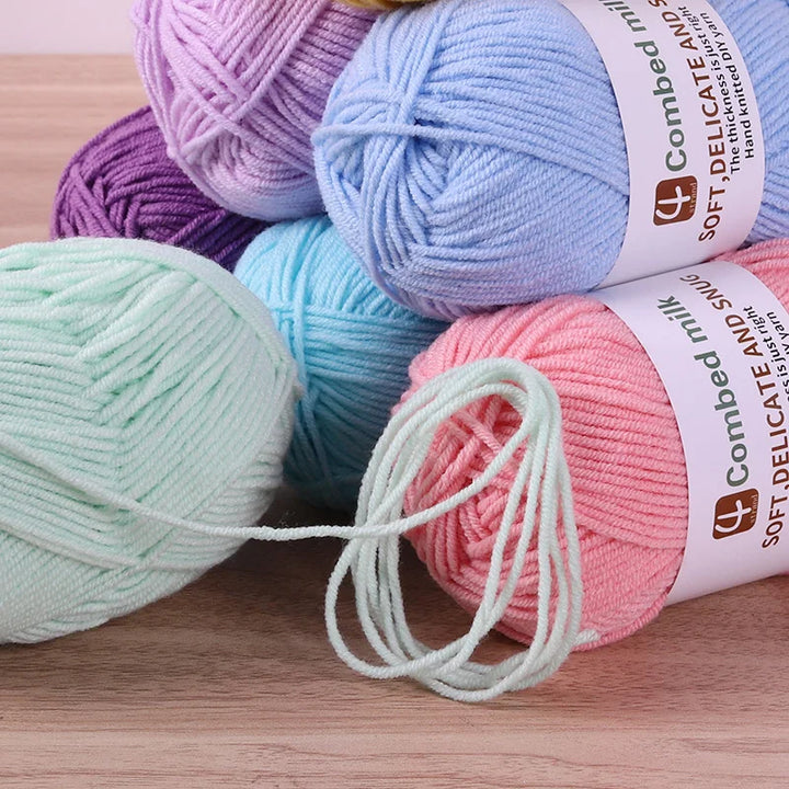 4-Strand Synthetic Knitting Yarn – Soft DIY Craft Yarn for Sweaters, Scarves & Blankets