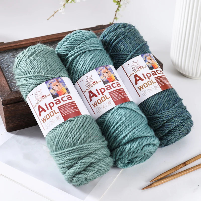 500g Alpaca Wool 245 Stick Stitch Yarn (5 Pieces) – Thick Knitting Yarn for Sweaters, Coats, Blankets & DIY Crafts