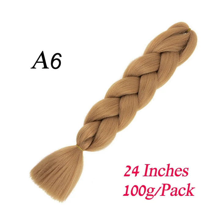 24 Inch Synthetic Ombre Braiding Hair – Jumbo Braid Extensions for DIY Hairstyles (Blue/Grey)