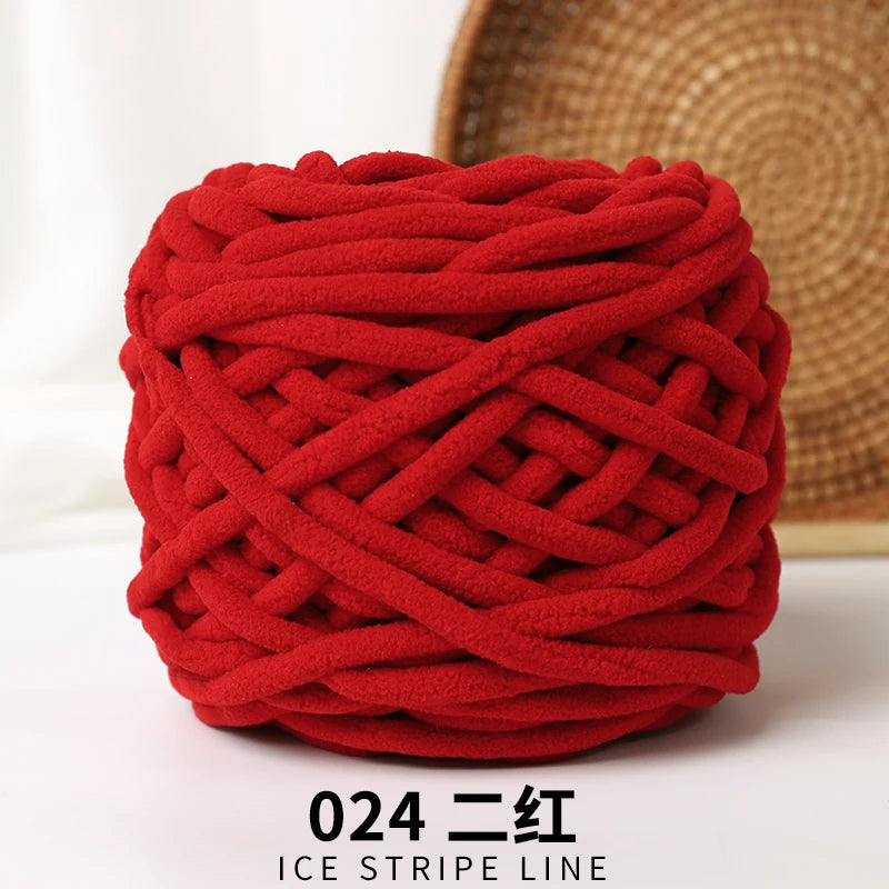 3pcs Ice-Striped Soft Thick Yarn – Handcrafted Yarn for Scarves, Hats, Slippers & DIY Projects