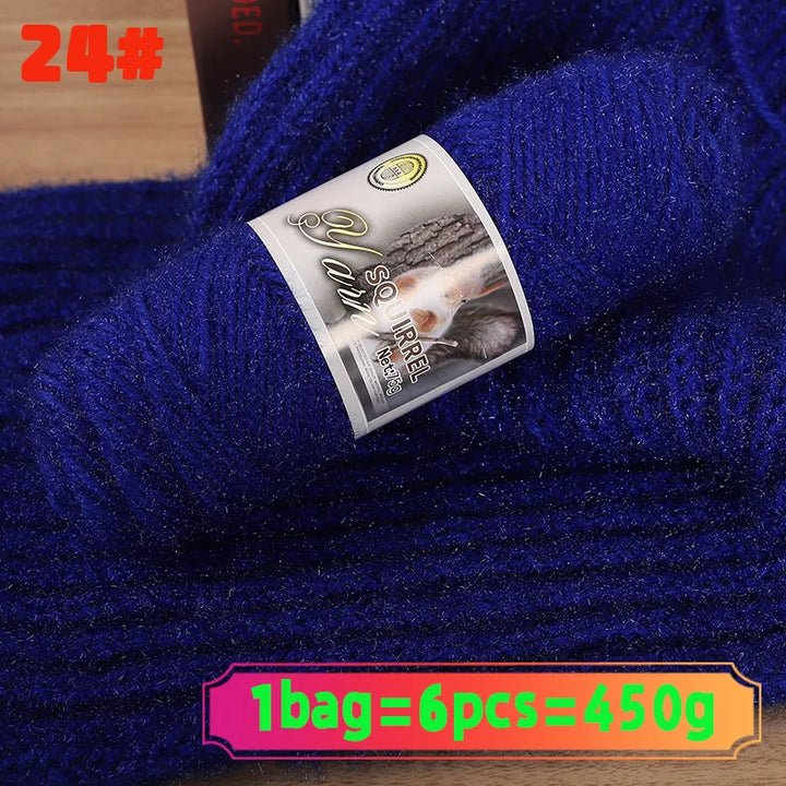 Thick Imitation Fur Yarn Ball – Soft DIY Knitting Yarn for Hats, Scarves, Coats & Shawls