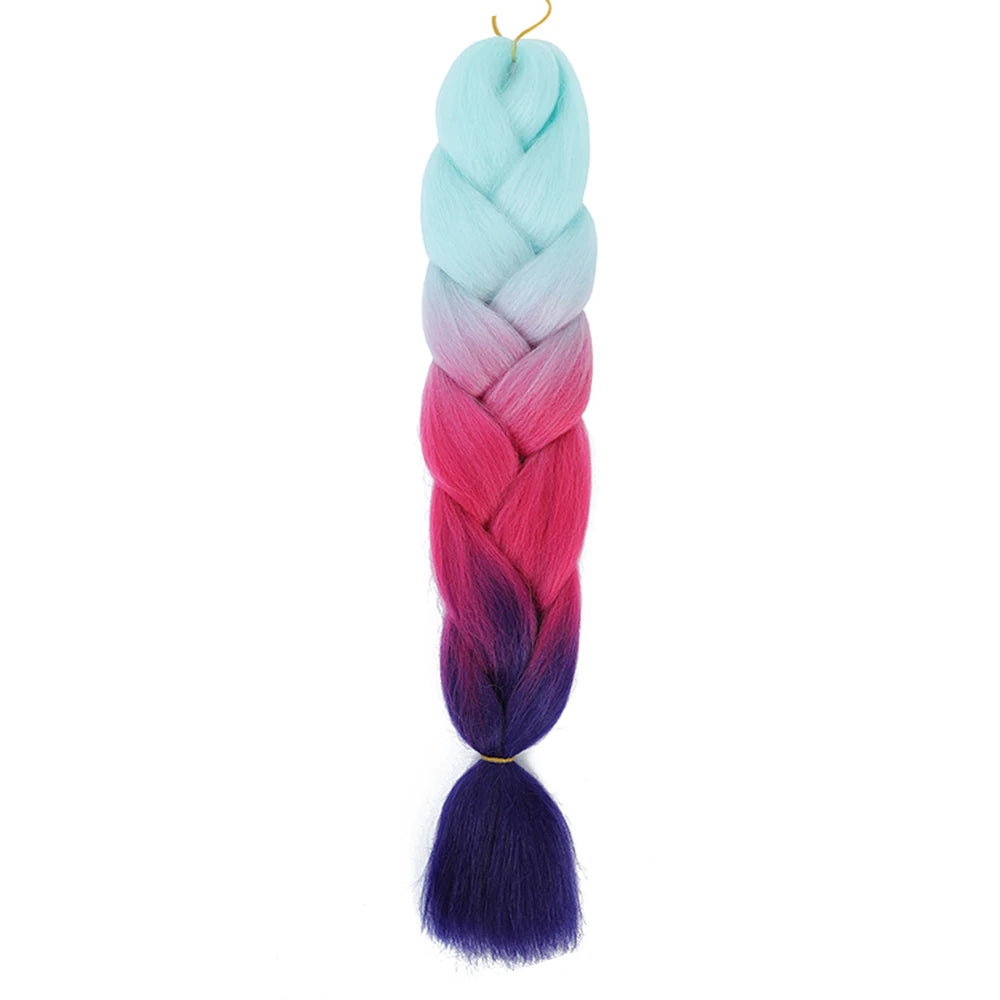 24 Inch Jumbo Braids Extensions – Synthetic Afro Ombre Kanekalon Hair for Children