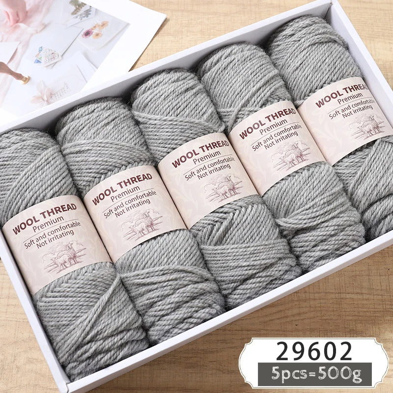 500g Thick Alpaca Wool Yarn – 245 Needle Knitting Yarn for Sweaters, Jackets & Accessories