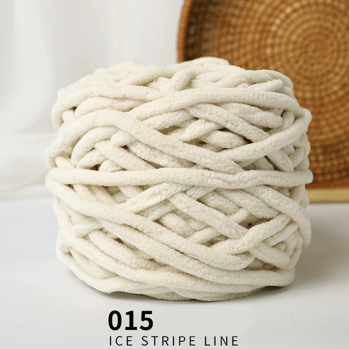 3pcs Ice-Striped Soft Thick Yarn – Handcrafted Yarn for Scarves, Hats, Slippers & DIY Projects