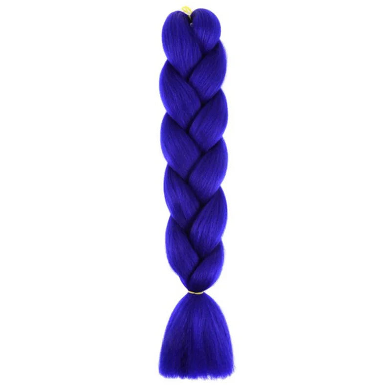 24 Inch Synthetic Jumbo Braiding Hair – Yaki Straight Box Braid Extensions for Dreadlocks & Twists