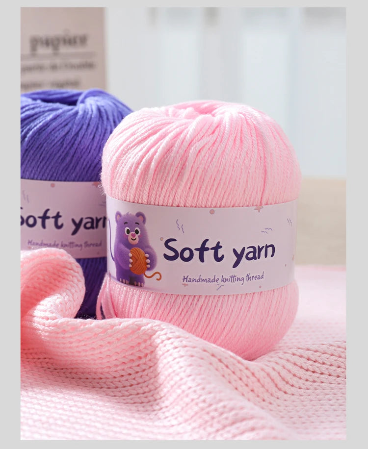 300g Soft Thin Yarn Balls – Lightweight Hand-Knitting Yarn for Sweaters, Hats, Scarves & DIY Crafts (6pcs Pack)