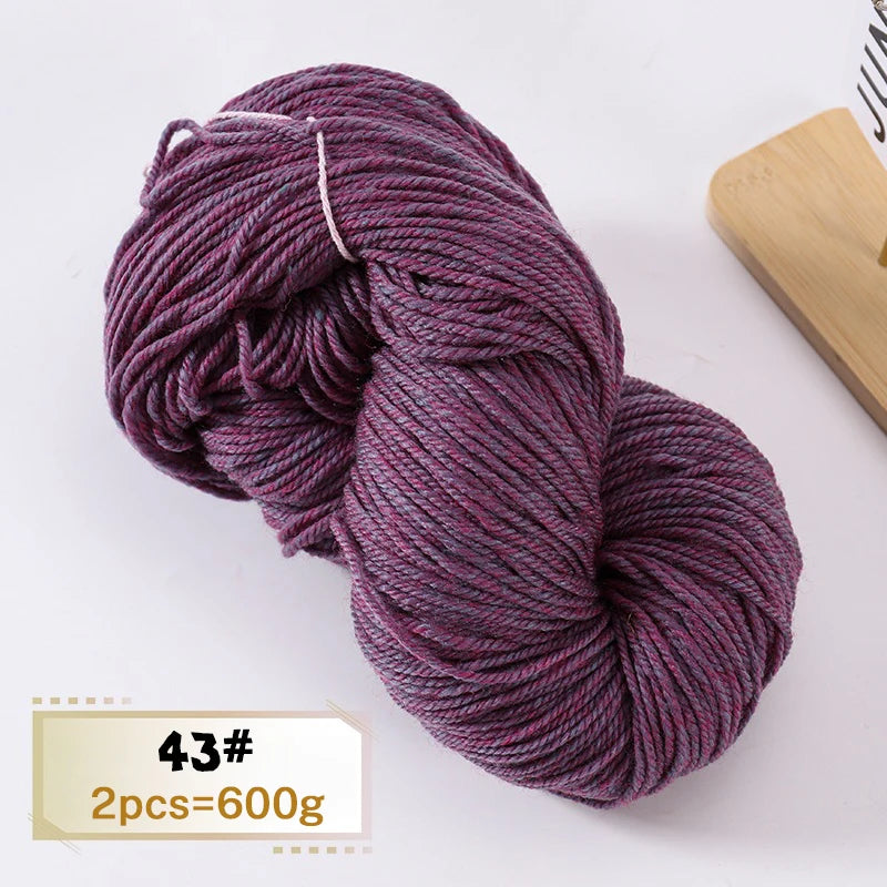 600g Thick Alpaca Wool Yarn Set (2 Pieces) – Premium Knitting Yarn for Sweaters, Scarves, Hats & DIY Crafts
