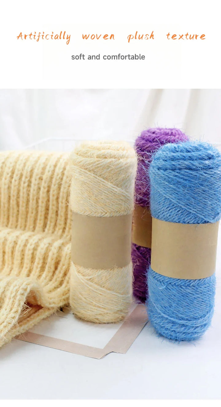 500g Soft Fluffy Bulky Yarn (5 Pack) – Hand-Knitting Yarn for Sweaters, Scarves, Coats & DIY Crafts