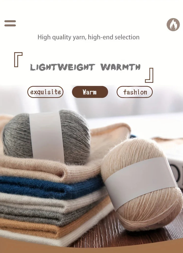 Cashmere Yarn for Hand Knitting – Soft Luxury Yarn for Sweaters, Woolen Garments & Handmade Crafts