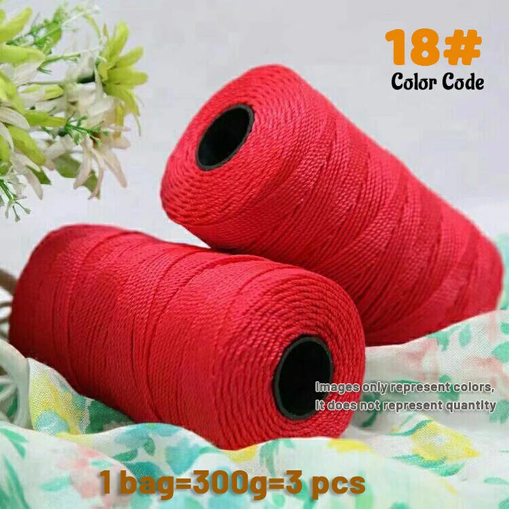 300g Summer Crochet Yarn – Handmade DIY Yarn for Hats, Bags & Home Accessories (3 Pieces/Pack)