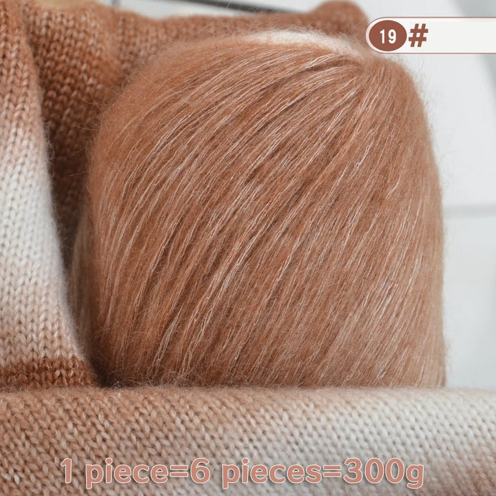 300g High-Quality Cashmere Yarn – Lightweight Multi-Color Yarn for Sweaters, Jackets, Scarves & Hats (6pcs Pack)