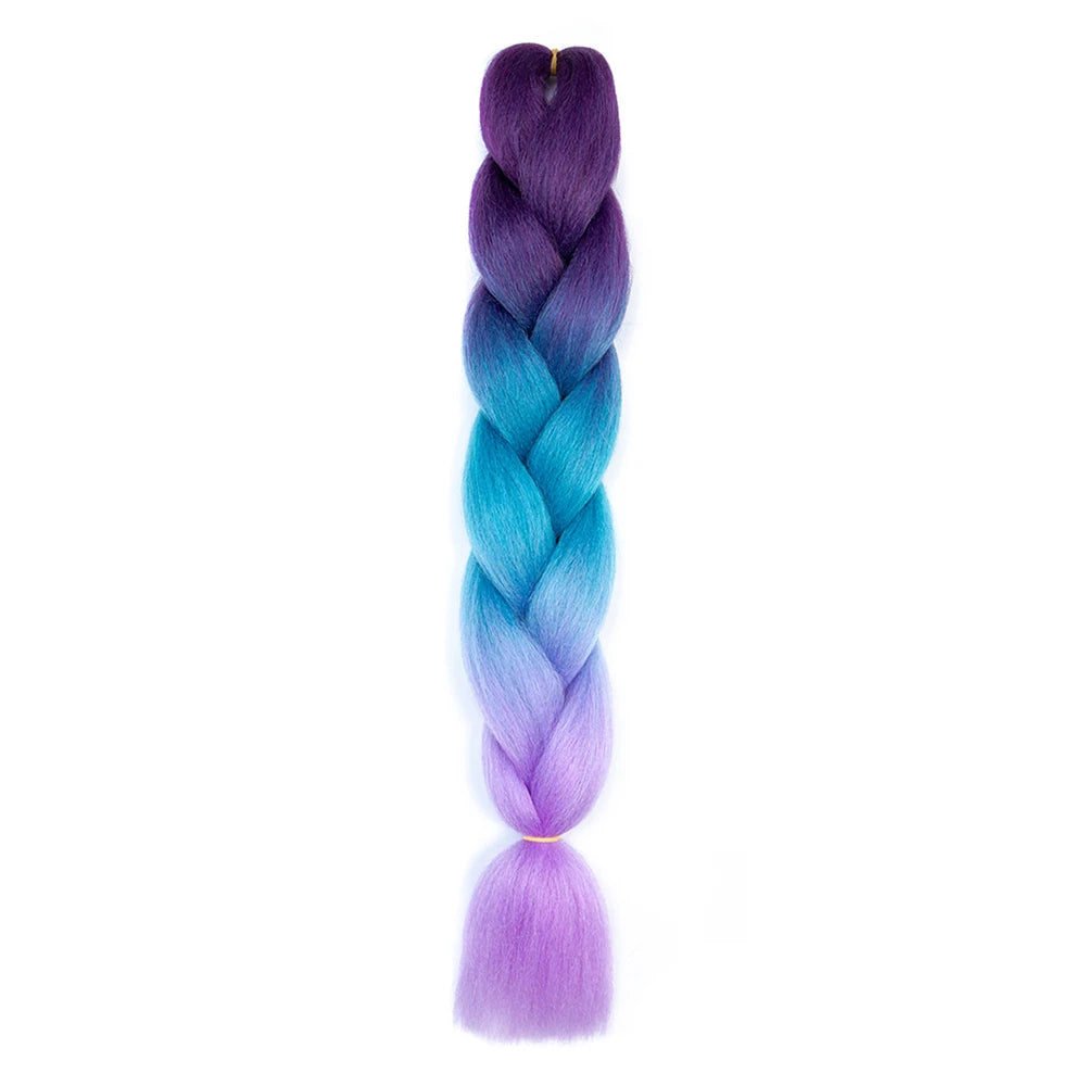 24 Inch Jumbo Braids Extensions – Synthetic Afro Ombre Kanekalon Hair for Children