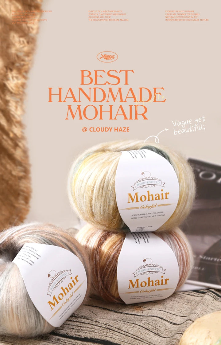 300g Rainbow Gradient Yarn Balls – Colorful Knitting Yarn for Tops, Scarves & DIY Crafts (6 Pieces/Pack)