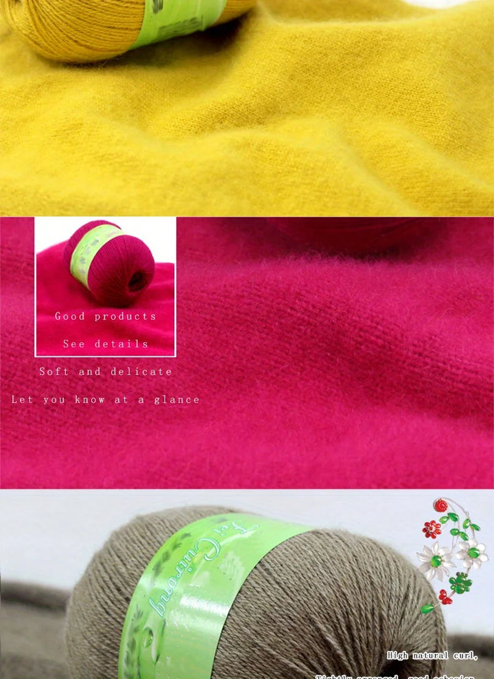 400g Luxury Cashmere Yarn Set (8 Pieces) – Combed Goat Wool for Sweaters, Scarves, Pants & Winter Knitwear