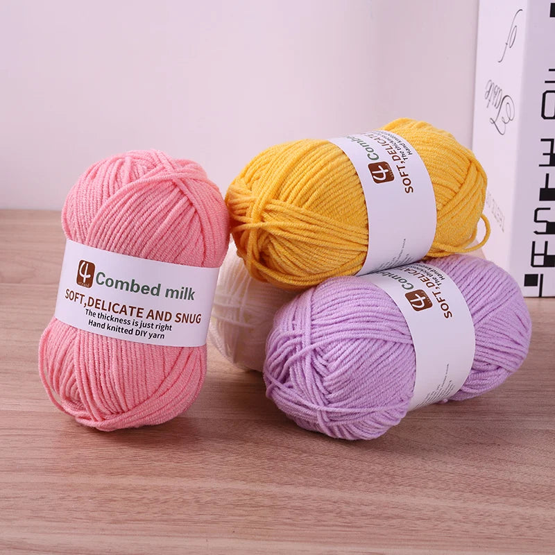 4-Strand Synthetic Knitting Yarn – Soft DIY Craft Yarn for Sweaters, Scarves & Blankets