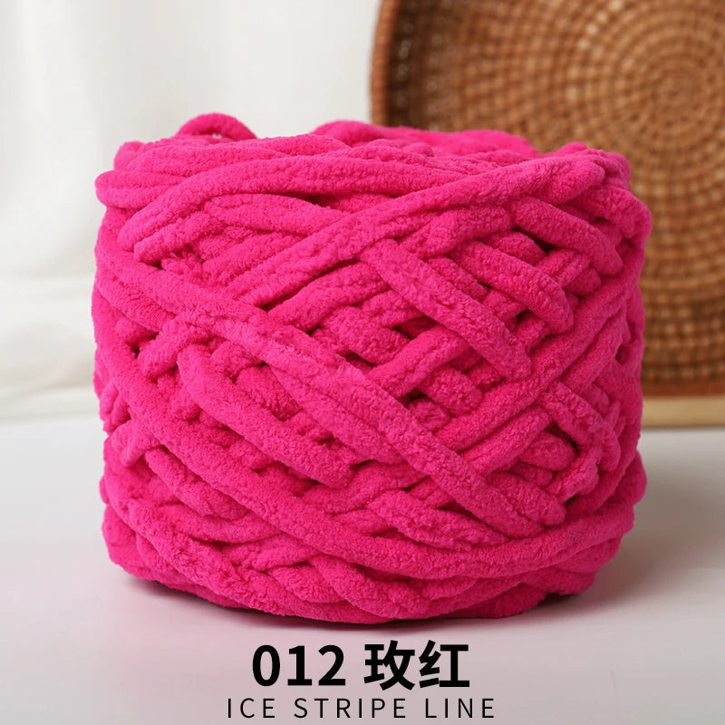 3pcs Ice-Striped Soft Thick Yarn – Handcrafted Yarn for Scarves, Hats, Slippers & DIY Projects