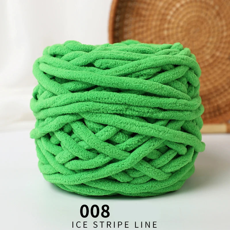 3pcs Ice-Striped Soft Thick Yarn – Handcrafted Yarn for Scarves, Hats, Slippers & DIY Projects