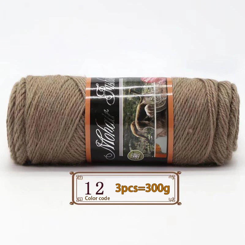 300g Colorful Mohair Alpaca Yarn – Soft Knitting Yarn for Sweaters, Scarves, Hats & DIY Crafts