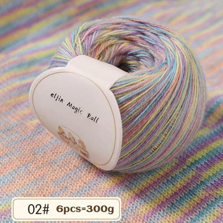 300g Premium Gradient Fine Wool Yarn – Soft Knitting & Crochet Yarn for Sweaters, Scarves, Hats & Shawls (DIY Craft Yarn Balls)