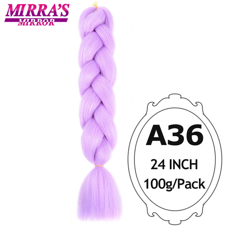 24 Inch Ombre Jumbo Braiding Hair – 5 Packs Yaki Texture Synthetic Extensions for Box Braids