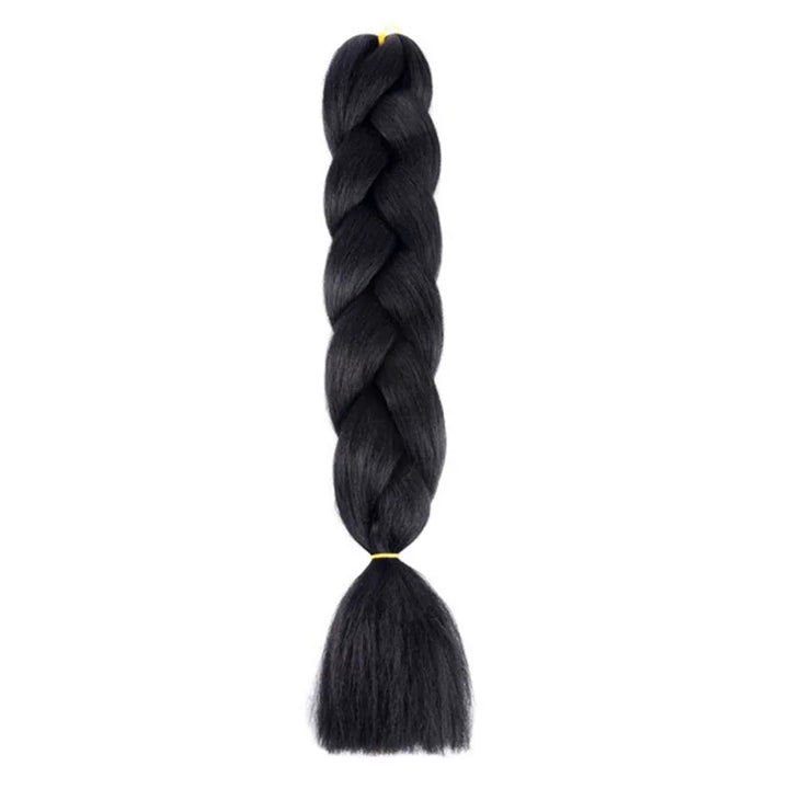 24 Inch Synthetic Jumbo Braiding Hair – Yaki Straight Box Braid Extensions for Dreadlocks & Twists