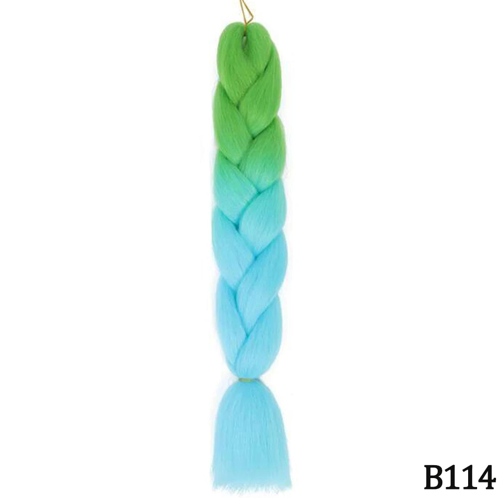 24 Inch Jumbo Braids Extensions – Synthetic Afro Ombre Kanekalon Braiding Hair for Children 22