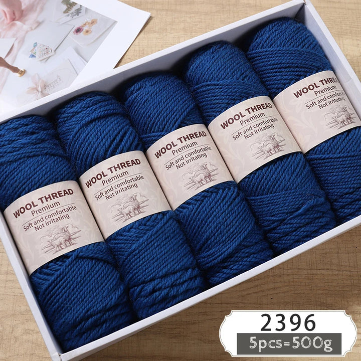 500g Thick Alpaca Wool Yarn – 245 Needle Knitting Yarn for Sweaters, Jackets & Accessories