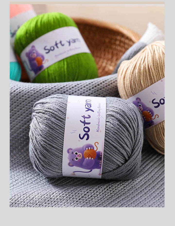 300g Soft Thin Yarn Balls – Lightweight Hand-Knitting Yarn for Sweaters, Hats, Scarves & DIY Crafts (6pcs Pack)