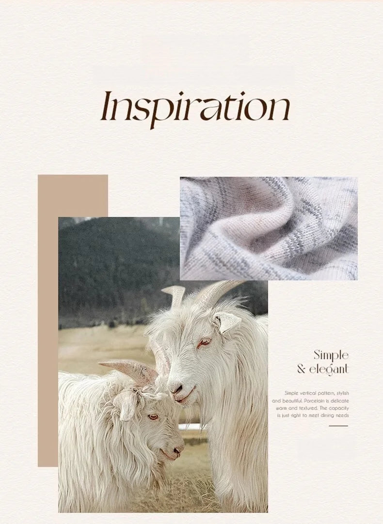 Light Luxury Hand-Dyed Cashmere Yarn – Medium-Thick Rainbow Gradient Yarn for Sweaters, Scarves & Winter Wear