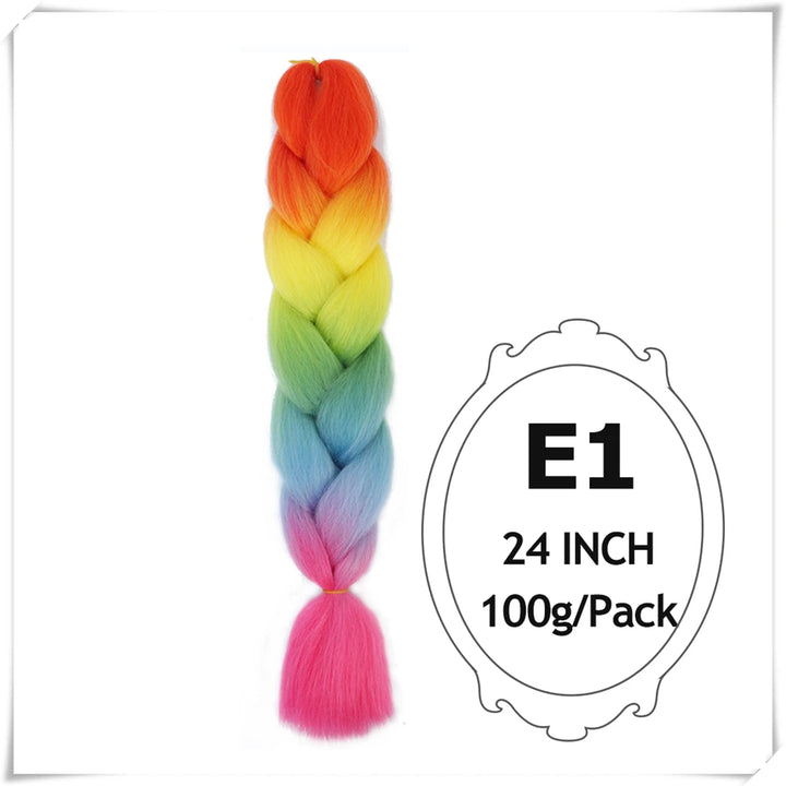 Pre-Stretched Jumbo Braiding Hair – 24 Inch Ombre Purple Synthetic Crochet Extensions for Women