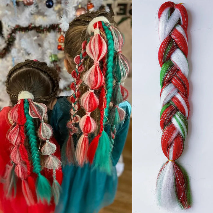 Purple, Pink & White 3-Tone Ombre Braiding Hair – Straight Jumbo Braids with Tinsel, Festival & Rave Hair Extensions for Girls (Crazy Hair Day)