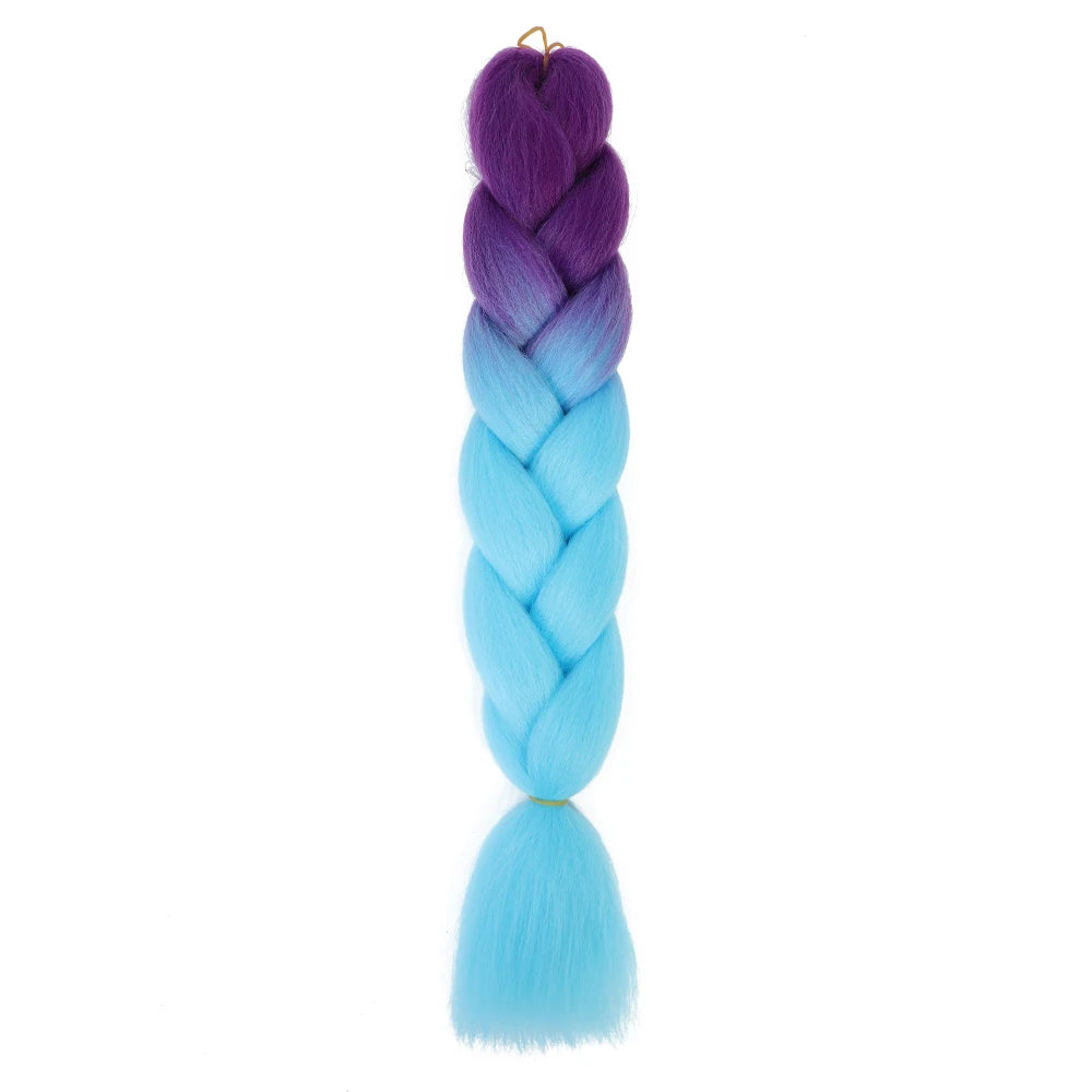 24 Inch Jumbo Braids Extensions – Synthetic Afro Ombre Kanekalon Hair for Children