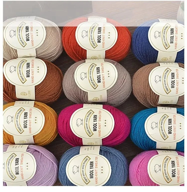 500g 2112 Medium-Fine Wool Yarn – Soft DIY Knitting Yarn for Sweaters, Jackets, Scarves, Hats & Handmade Crafts (10pcs Bag)