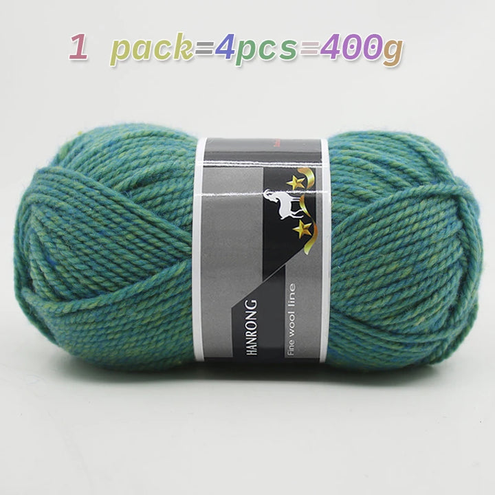 400g Thick Alpaca Wool Yarn – Chunky Knitting Yarn for Sweaters, Scarves, Hats & Coats (4 Skeins Pack)