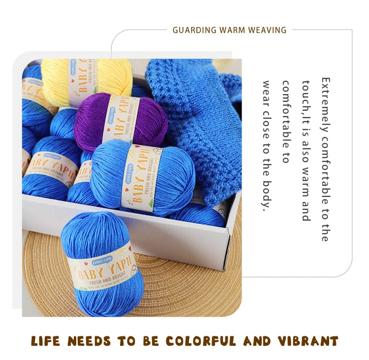 Soft Wool Blended 6-Strand Yarn – Skin-Friendly Knitting Yarn for Sweaters & Crafts