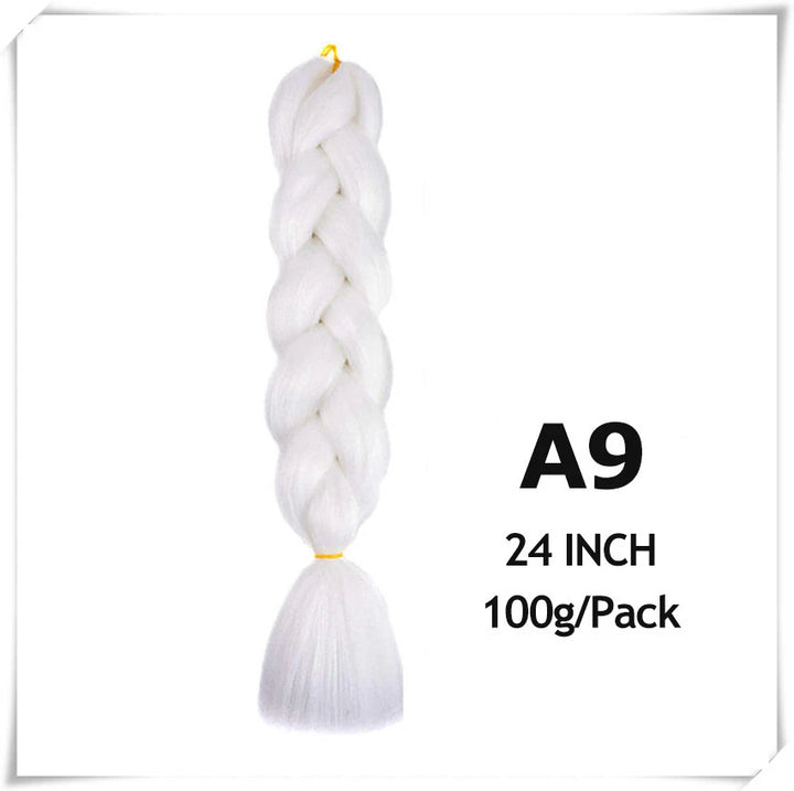 Pre-Stretched Jumbo Braiding Hair – 24 Inch Ombre Purple Synthetic Crochet Extensions for Women