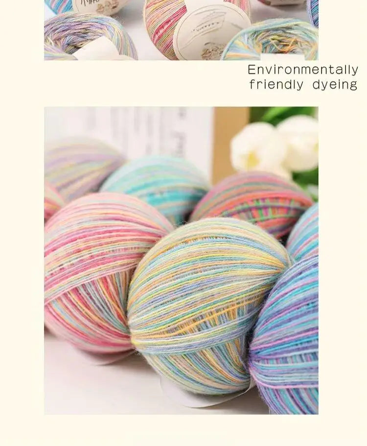 300g Premium Gradient Fine Wool Yarn – Soft Knitting & Crochet Yarn for Sweaters, Scarves, Hats & Shawls (DIY Craft Yarn Balls)