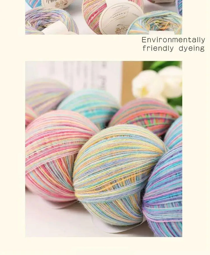 300g Premium Gradient Fine Wool Yarn – Soft Knitting & Crochet Yarn for Sweaters, Scarves, Hats & Shawls (DIY Craft Yarn Balls)