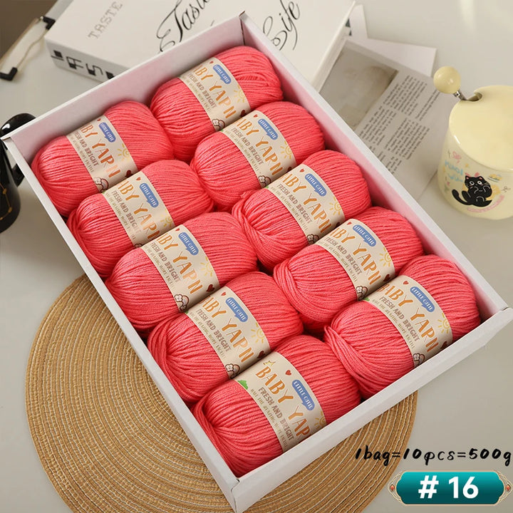 Soft Wool Blended 6-Strand Yarn – Skin-Friendly Knitting Yarn for Sweaters & Crafts