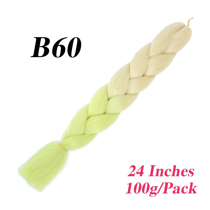 24 Inch Jumbo Braiding Hair – Afro Ombre Synthetic Extensions for Children’s Braids (100g) 33