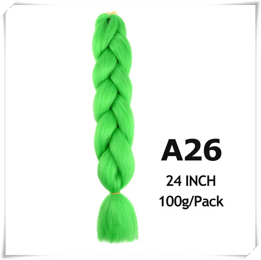 Pre-Stretched Jumbo Braiding Hair – 24 Inch Ombre Purple Synthetic Crochet Extensions for Women