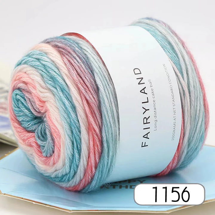 1pc 100g Gradient Rainbow Yarn – Soft Knitting & Crochet Yarn for Sweaters, Scarves, Hats & Shawls
